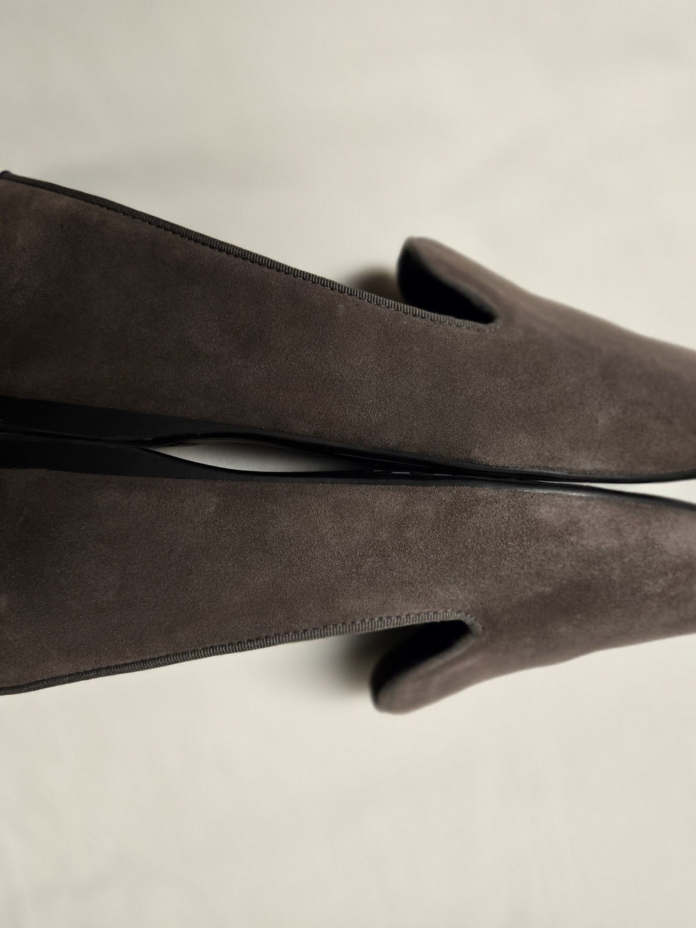 Birdies  Suede Slip-Ons with Blue Plaid Insole - Picture 2 of 12